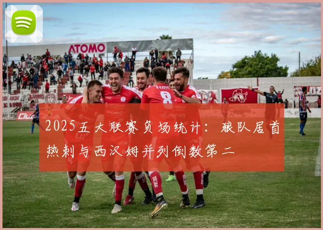 2025五大联赛负场统计：狼队居首热刺与西汉姆并列倒数第二